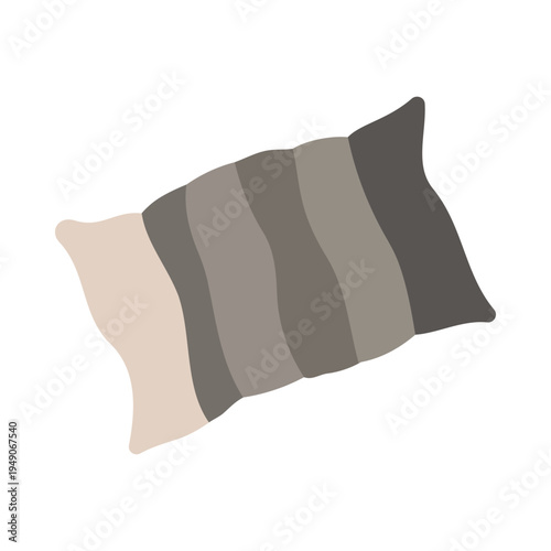 Various colorful decorative throw pillows and cushions flat illustration