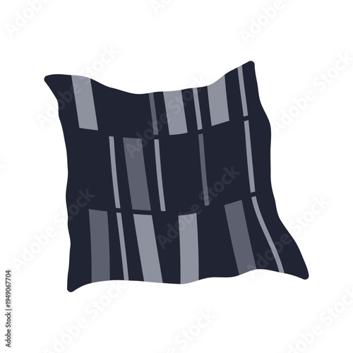 Various colorful decorative throw pillows and cushions flat illustration