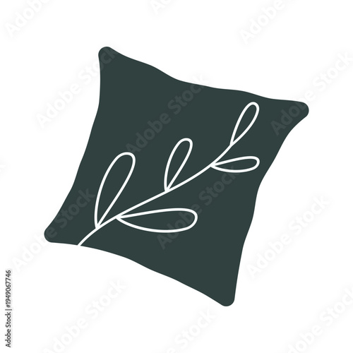 Various colorful decorative throw pillows and cushions flat illustration