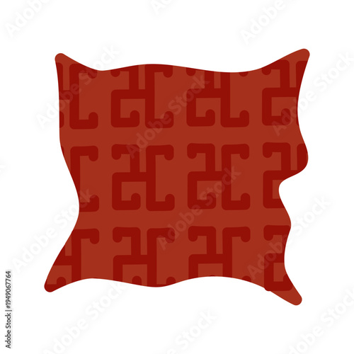 Various colorful decorative throw pillows and cushions flat illustration