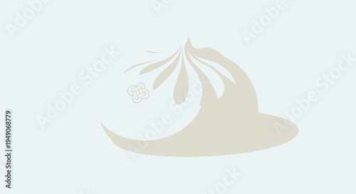 Steaming Soup Dumpling Icon: Delicious Asian Food Illustration