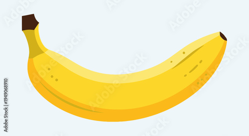 Ripe Yellow Banana Fruit Isolated on Light Blue Background, Healthy Food Concept