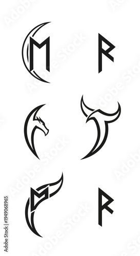 Mystical Norse Runes and Tribal Symbols: Ancient Symbols Collection