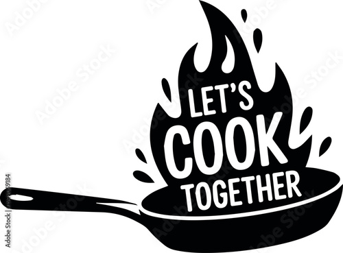 Pan with flames for community event