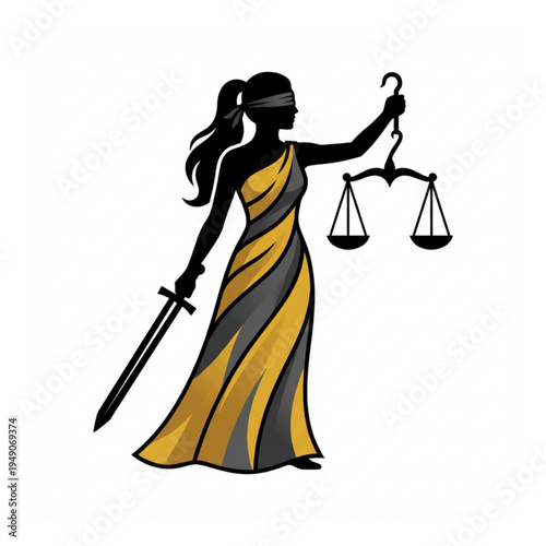 Lady Justice Icon: An emblem of justice, featuring Lady Justice holding scales and a sword, symbolizing fairness and the legal system.