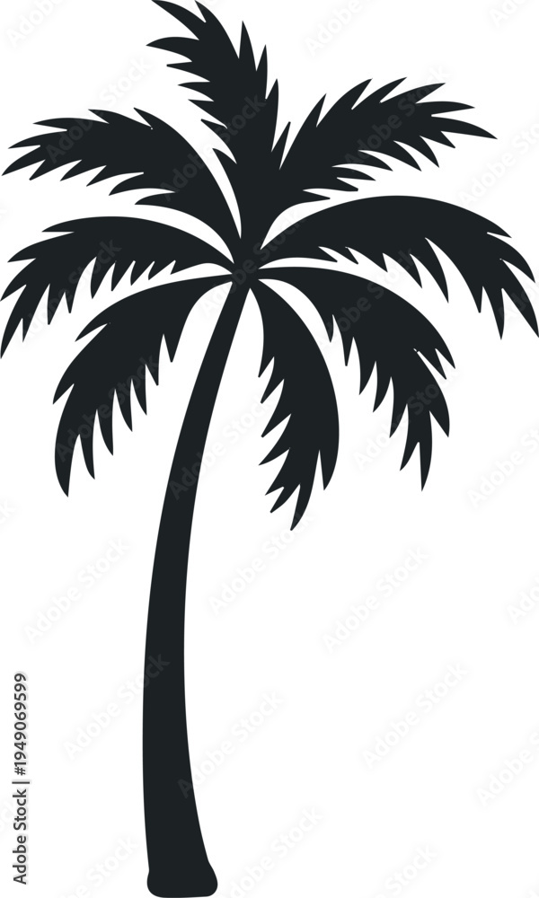 Fototapeta premium Palm tree sign for island resort