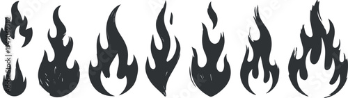 Flame evolution icon sequence