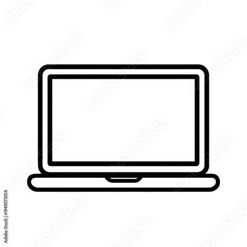 Device laptop icon, isolated on transparent background