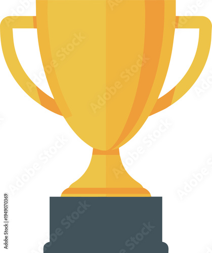 Trophy cup with star emblem for gaming tournament