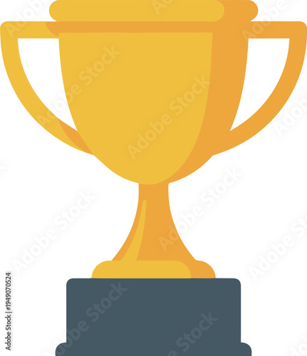 Trophy cup with handles on base for athlete award