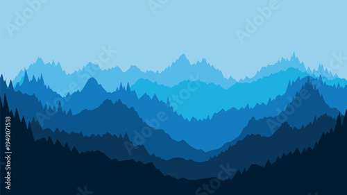 Mountain poster for color theory lesson