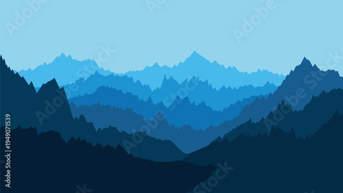 Mountain repeat pattern for textile print