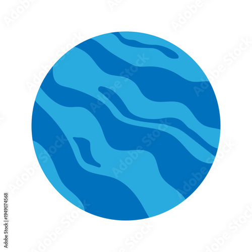 Various colorful flat space planets and astronomical objects flat illustration