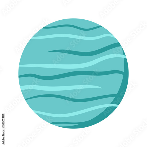 Various colorful flat space planets and astronomical objects flat illustration