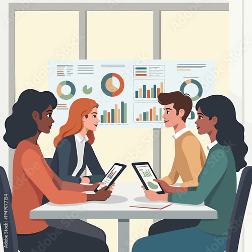 A minimalist illustration depicting a person engrossed in reading paperwork. Suitable for concepts like analysis, review, or internal communication vi