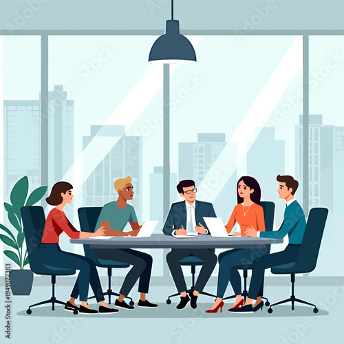 A modern illustration depicting a person at work. This image evokes a sense of productivity and focus, ideal for illustrating articles about remote wo