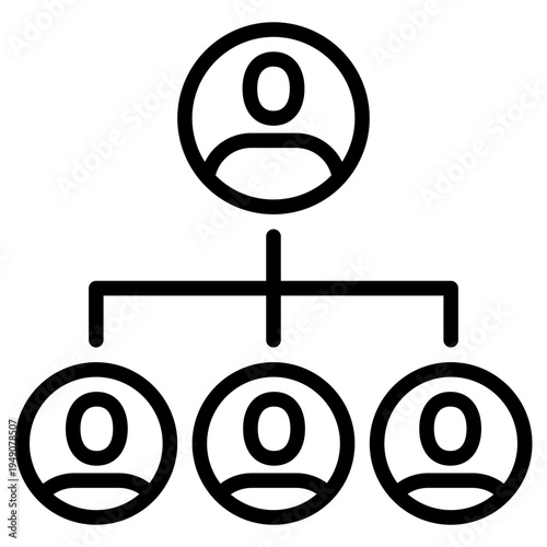 organization icon line vector logo,  business people,