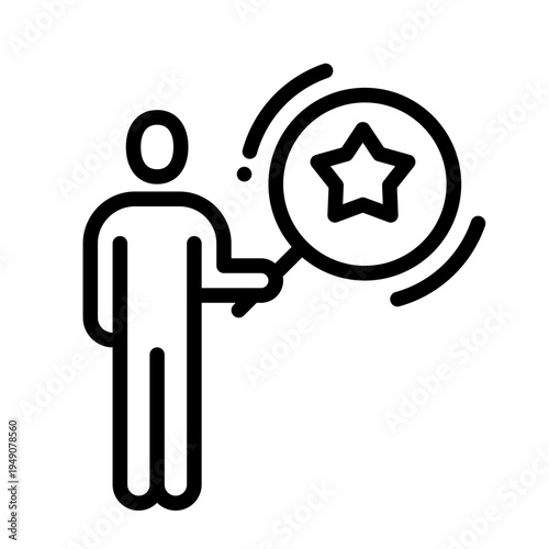 potential icon line vector logo,  business people,