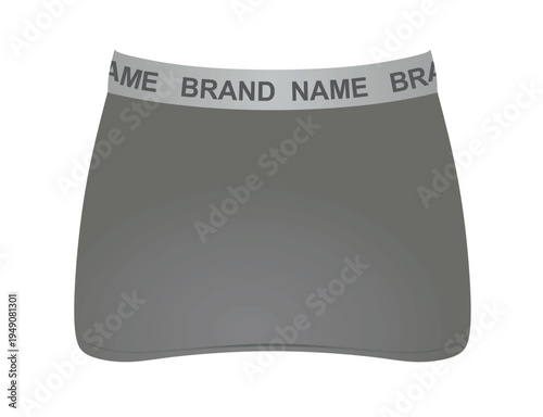 Brand name mini skirt. vector