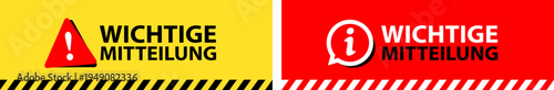 Wichtige Mitteilung
