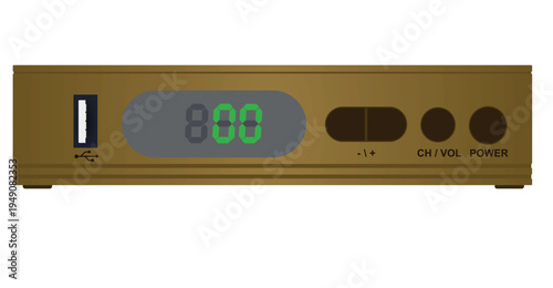 Television home decoder. vector illustration