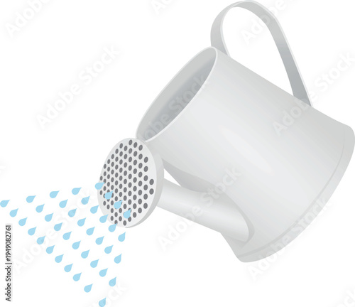 Metal water can. vector illustration