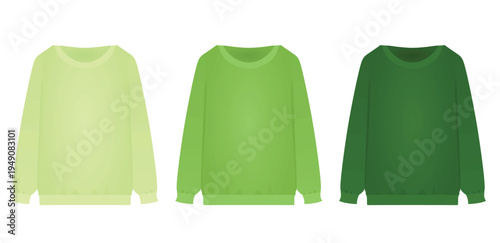 Long sleeve sweatshirt set. vector illustration