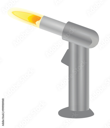 Flame gun lighter. vector illustration