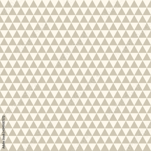 Seamless beige and ivory geometric triangle pattern. Modern repeating background for wallpaper, packaging, textile, branding, and web design.