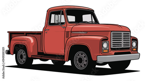 old red truck