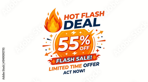 Hot Flash Deal with 55% Off Flash Sale Badge