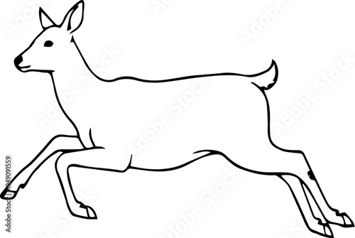 deer black silhouette wild life