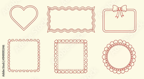 Collection of decorative borders and frames.