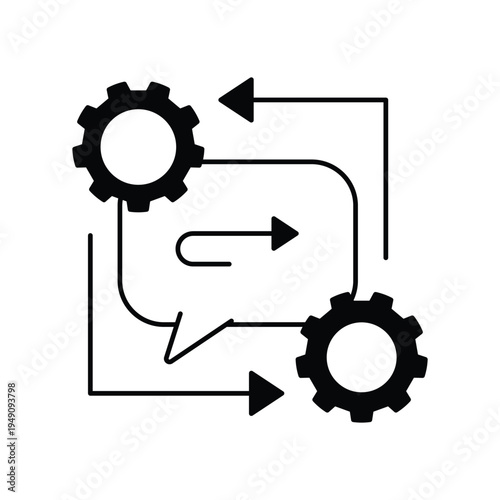 Auto Responder icon with white background vector stock illustration