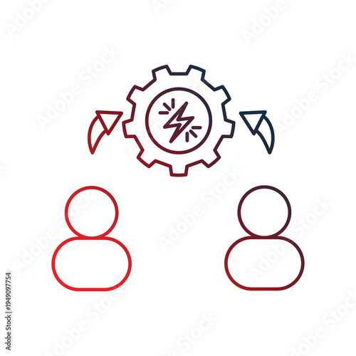 Conflict Resolution icon with white background vector stock illustration