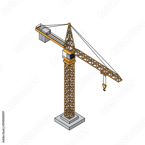 Construction Crane Illustration Tutorial Step by Step Drawing Guide for Beginners Easy Art Project