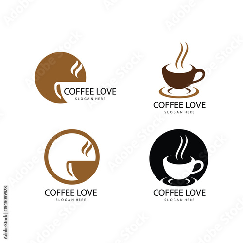 coffee logo icon vector image