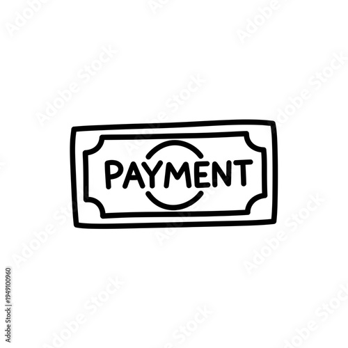 Hand Drawn Payment Icon vector illustration