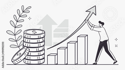 business man with graph