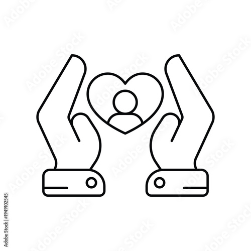 Loyalty icon with white background vector stock illustration