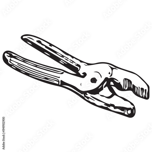 Adjustable Pliers Hand Tool Illustration Mechanical Repair Construction Equipment