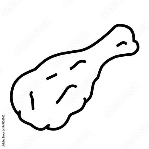 Chicken Thigh icon vector