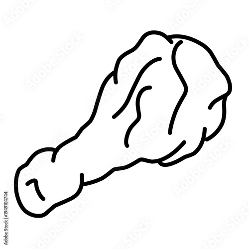 Chicken Thigh icon vector