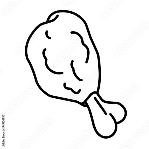 Chicken Thigh icon vector