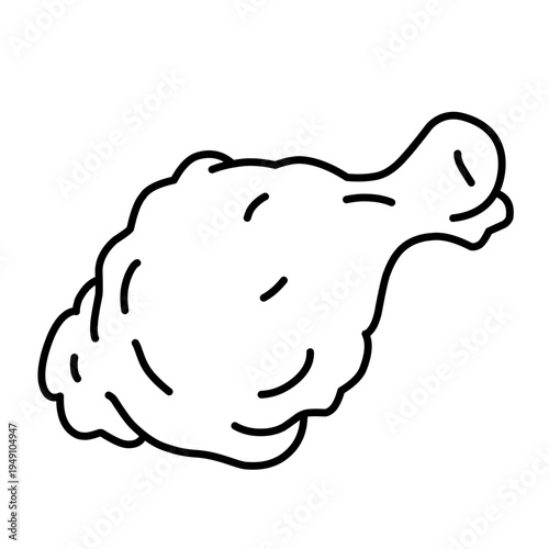 Chicken Thigh icon vector
