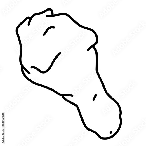 Chicken Thigh icon vector