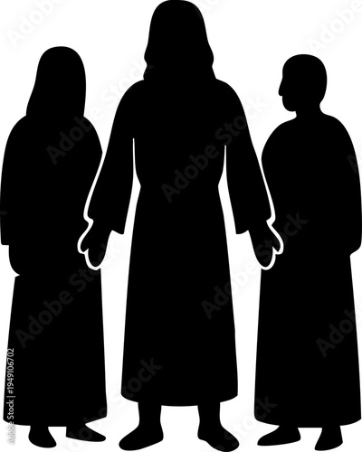 Jesus Christ Silhouette Drawing Element