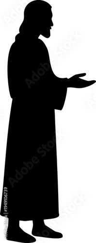 Jesus Christ Silhouette Drawing Element