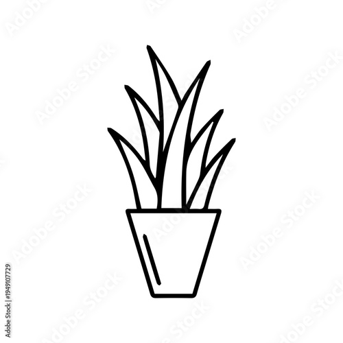 Potted Houseplant Outline Icon