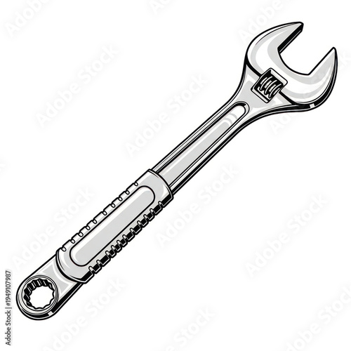 Versatile adjustable wrench shown as a primary hand tool in a workshop setting.